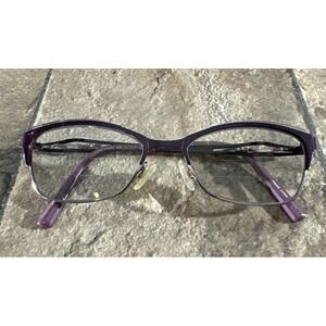 Flexon W3000 505 Plum Eyeglasses Frame Cat Eye Full Rim Metal 53-17-140-33mm G27